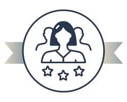 Icon auf dem Personen zu sehen sind, die mit Sternen ausgezeichnet sind